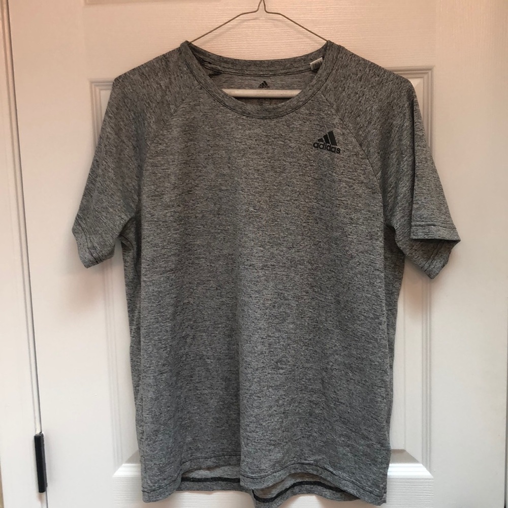 Men’s grey adidas workout shirt size M